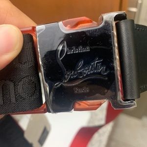 Black nylon loubiclic Christian louboutin belt